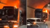 Pendik’te Sabiha Gökçen Tüneli’nde Otomobil Yangını: Trafik Durdu, Araç Kül Oldu