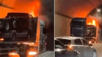 Pendik’te Sabiha Gökçen Tüneli’nde Otomobil Yangını: Trafik Durdu, Araç Kül Oldu