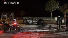 Alanya’da Seyir Halindeki Otomobil Alev Aldı
