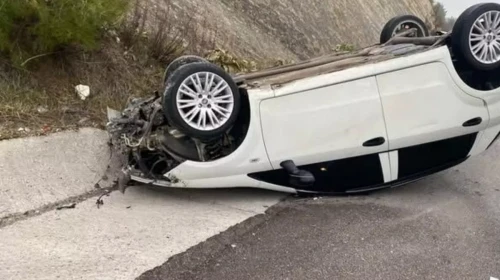 Buldan Karayolunda Korkutan Kaza! Yağış Yolu Kayganlaştırdı