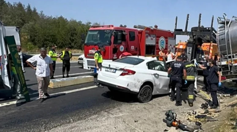 TEM Otoyolu Çorlu Mevkiinde Feci Kaza: 5 Kişi Hayatını Kaybetti